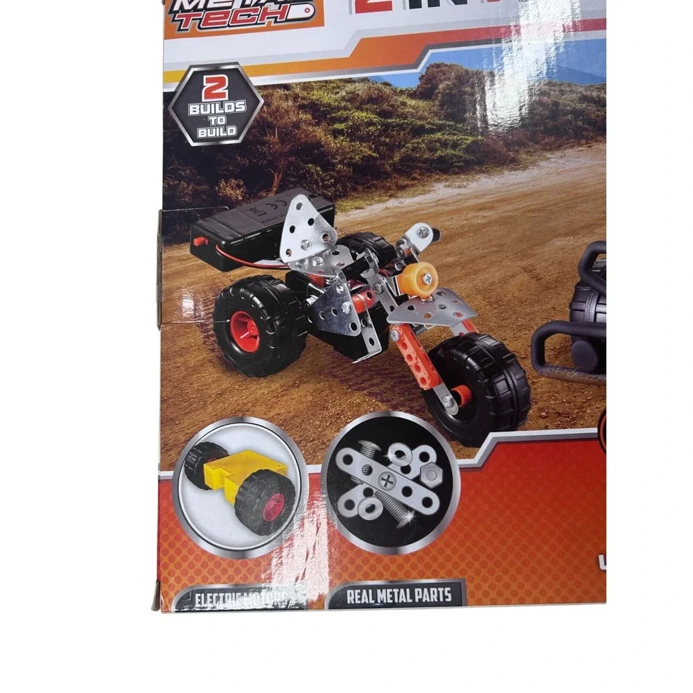 Metal Tech 2 In 1 Motorized Metal Build & Play Construction Set Real Metal Parts